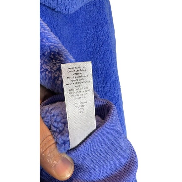 NWT Athleta Girls So Snug Sherpa Hoodie 2.0 Blue Size Large - 12. - Picture 8 of 10